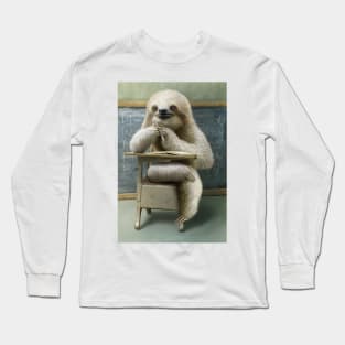 SLOTH IN CLASSROOM Long Sleeve T-Shirt